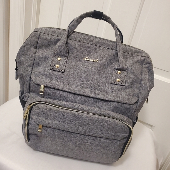 LOVEVOOK Laptop Backpack/top handle Bag Grey, Versatile, Business Casual - Picture 2 of 13